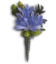 Bold and Blue Boutonniere from Parkway Florist in Pittsburgh PA